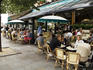 Dining outside Les Deux Magots in the St-Germain area.