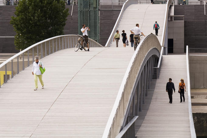 Pont de Simone de Beauvoir (bridge) in Gare de Lyon area.