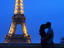 Lovers kissing, France