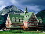 Prince of Wales Hotel, against Canadian Rockies Backdrop.