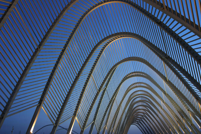 Architectural detail, Athens Olympic Sports Complex, Marousi, Greater Athens.
