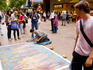 Pavement artist on Pitt Street Mall.