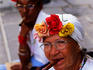 Portrait of cigar-smoking Cuban woman in Plaza de Armas.