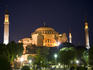 Hagia Sofia mosque at night.