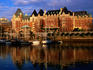 Fairmont Empress Hotel at sunset.