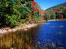 Bubble Pond with autumn trees dotting the shore.