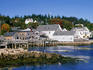 Harbourside jetties and buildings.