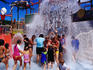 People in adventure playground pool at Wet 'n' Wild theme park.