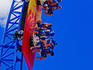 Thrill ride at Movie World theme park.