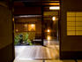 Wooden rooms and small garden at Tawaraya Ryokan, downtown Kyoto.