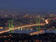 Illuminated Bosphorus Bridge in the evening.