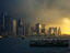 Ferry with skyscrapers, Hong Kong