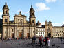 Catedral Primada (left) and Capilla del Sagrario (right) in Plaza de Bolivar.