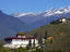 Monastery situated in Paro Valley, with mountains in the background.