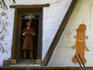 Phallus painted on village house wall for increasing fertility, Paro Valley.