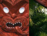 Maori wood carving detail.