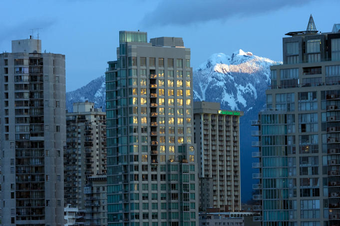 View of North Vancouver from Granville Bridge.