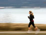 Jogger, Spanish Banks beach park.
