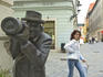 The Photographer, life-size bronze statue, Laurinska Street.