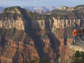 Visitors at viewpoint below Lodge, North Rim.
