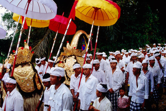 Barong procession and ceremony.