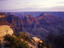 North Rim of the Grand Canyon at sunset, as seen from Bright Angel Point.