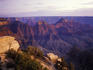 North Rim of the Grand Canyon at sunset, as seen from Bright Angel Point.