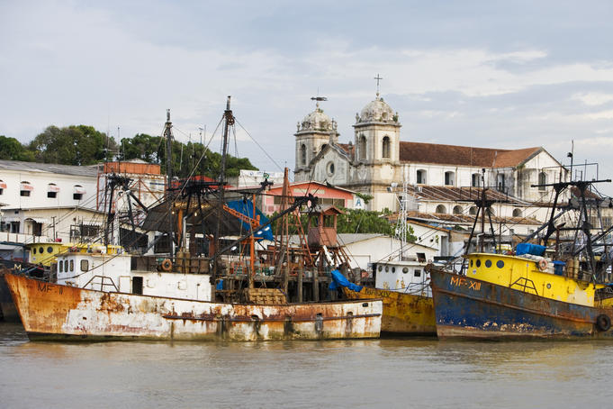 Amazon river waterfront.