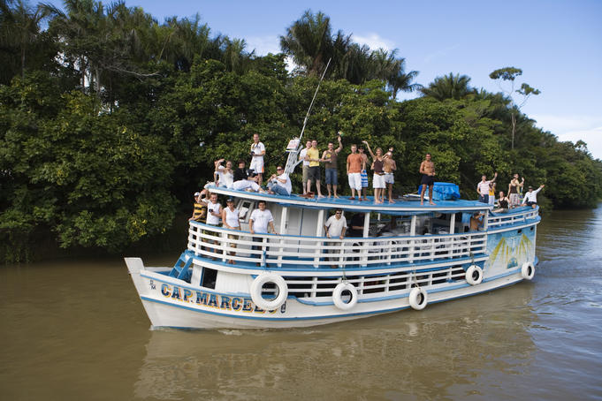 River boat excursion on Rio Tapajos.