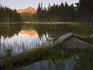 Mt Dana reflected in a small, unnamed lake.