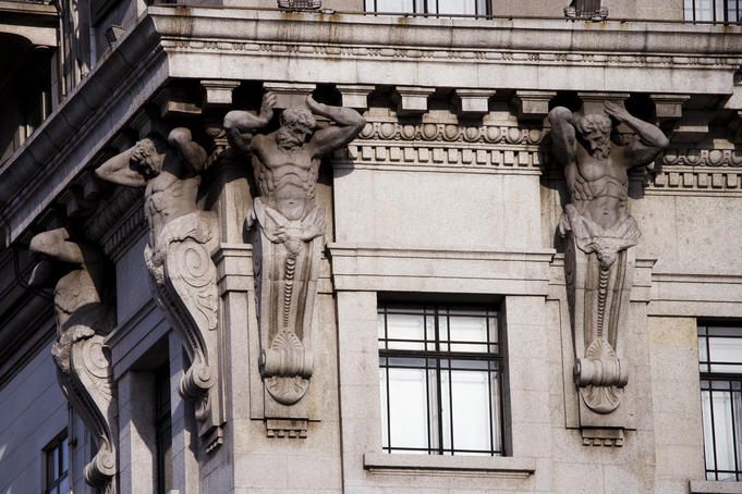 Art Deco architecture along the Bund.