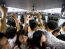 Peak hour commuters on Shanghai Metro, Line 2.