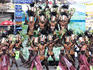 Dance group performing at Dinagyang Festival street parade.
