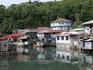 Santo Rosario port and waterfront houses.