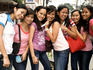 Group of teenage girls posing for the camera.