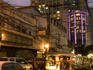 Hilton Hotel, old buildings and jeepneys along M H del Pilar Street, Ermita district.