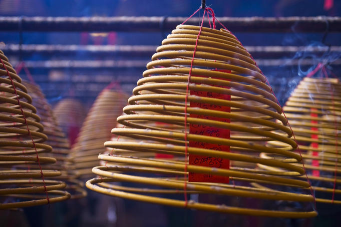 Incense coils, Man Mo Temple.