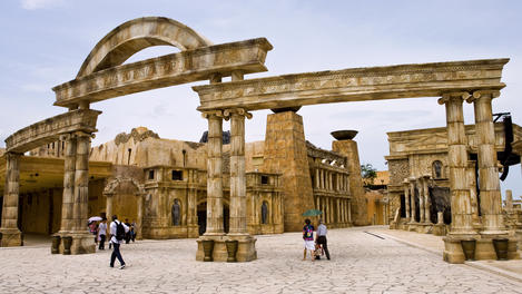 Mock Roman ruins, Macau Port.