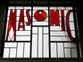 'Masonic' Art Deco leadlight design.