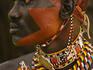 Side profile of highly decorated Samburu Warrior.