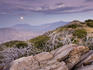Rising moon over San Jacinto Valley, seen from the Pacific Crest Trail.