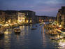 Grand Canal at dusk, seen from Rialto Bridge.