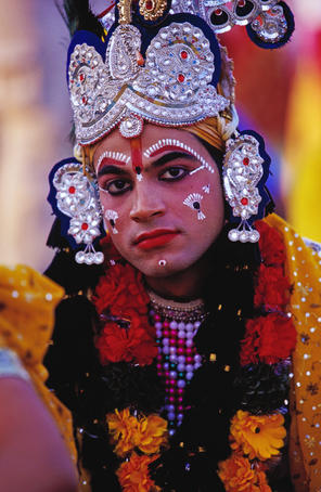 Portrait of dancer at Elephant Festival.