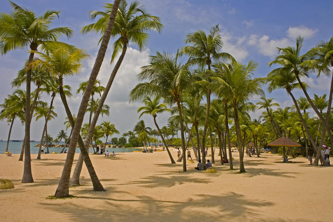 Siliso Beach on Sentosa Island.