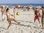Playing futevolei on Ipanema.