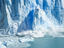 Ice calving off Glacier Perito Moreno. This wall is about 200 feet high, the same as a 20-story office building.