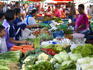 Stalls at evening market near Bang Thao.