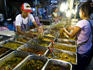 Food stalls at market.