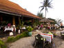 Beachside dining at Rocky's Resort, Hat Lamai.