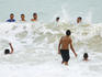 Boys in surf at Hat Lamai.